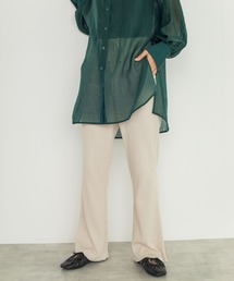 w closet | リブフレアパンツ(その他パンツ)