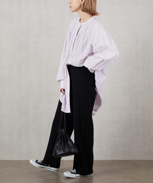 FREAK'S STORE（フリークスストア）の「▽【WEB限定】ワイドリブイージーニットパンツ（その他パンツ・レディース・ナチュラル/ブラック/ブラウン/マスタード/オリーブ・SMALL/MEDIUM）」の9枚目の写真