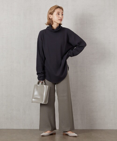 FREAK'S STORE（フリークスストア）の「▽【WEB限定】ワイドリブイージーニットパンツ（その他パンツ・レディース・ナチュラル/ブラック/ブラウン/マスタード/オリーブ・SMALL/MEDIUM）」の19枚目の写真