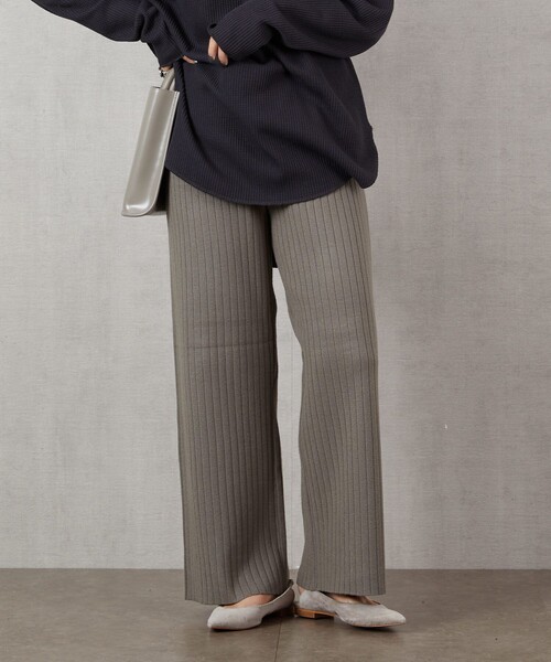 FREAK'S STORE（フリークスストア）の「▽【WEB限定】ワイドリブイージーニットパンツ（その他パンツ・レディース・ナチュラル/ブラック/ブラウン/マスタード/オリーブ・SMALL/MEDIUM）」の22枚目の写真