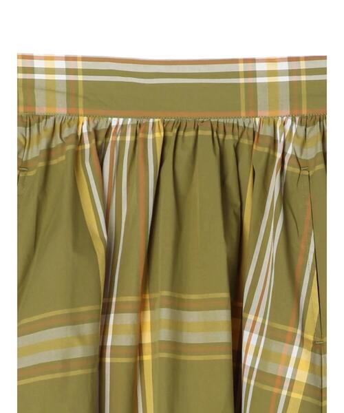 Green Parks(グリーンパークス)の「チェックギャザースカート*(スカート・レディース・グリーン/ライトベージュ・FREE)」の7枚目の写真