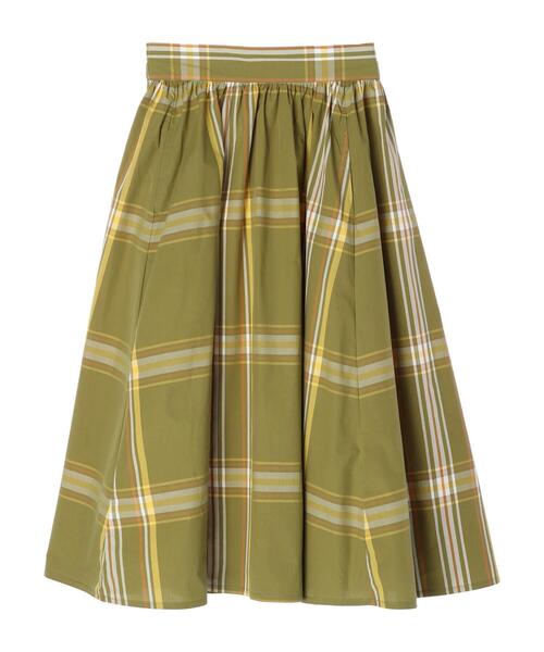 Green Parks(グリーンパークス)の「チェックギャザースカート*(スカート・レディース・グリーン/ライトベージュ・FREE)」の13枚目の写真