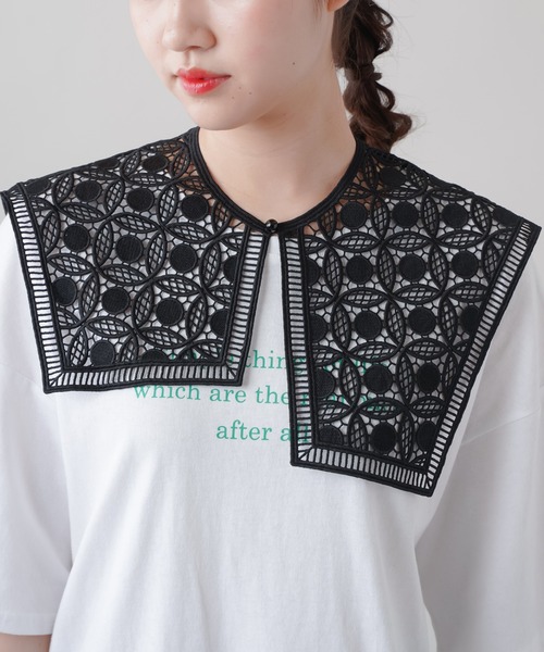 SPINNS（スピンズ）の「レースデザイン付け襟（付け襟・レディース・ホワイト/ブラック/ホワイト系その他2/ホワイト系その他3/ホワイト系その他/ブラック系その他・ONESIZE）」の6枚目の写真