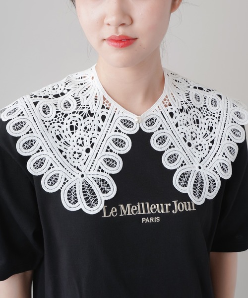 SPINNS（スピンズ）の「レースデザイン付け襟（付け襟・レディース・ホワイト/ブラック/ホワイト系その他2/ホワイト系その他3/ホワイト系その他/ブラック系その他・ONESIZE）」の3枚目の写真