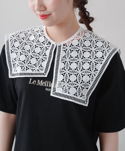 SPINNS（スピンズ）の「レースデザイン付け襟（付け襟・レディース・ホワイト/ブラック/ホワイト系その他2/ホワイト系その他3/ホワイト系その他/ブラック系その他・ONESIZE）」の4枚目の写真