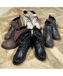 Mafmof | Mafmof(マフモフ) 雨晴れ兼用♪防水タンクソールレースアップ ブーツ(ブーツ)