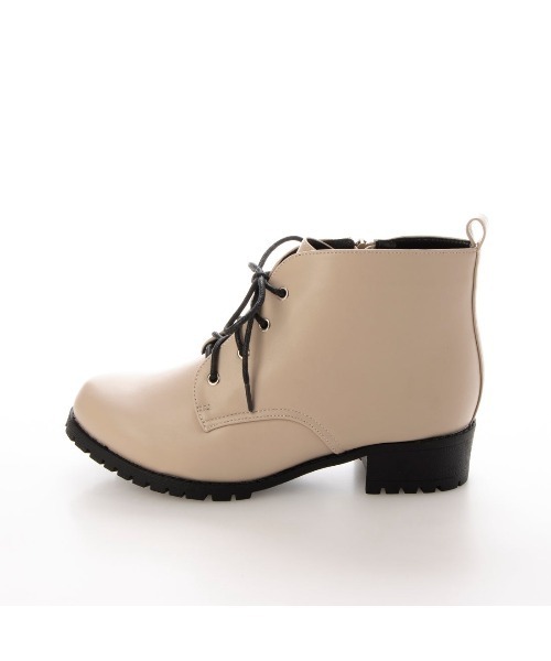 Mafmof（マフモフ）の「Mafmof(マフモフ) 雨晴れ兼用♪防水タンクソールレースアップ ブーツ（ブーツ・レディース・ブラック/グレー/ダークブラウン/アイボリー・LL/S/M/L）」の16枚目の写真