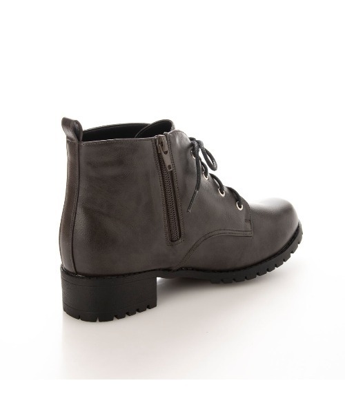 Mafmof（マフモフ）の「Mafmof(マフモフ) 雨晴れ兼用♪防水タンクソールレースアップ ブーツ（ブーツ・レディース・ブラック/グレー/ダークブラウン/アイボリー・LL/S/M/L）」の18枚目の写真