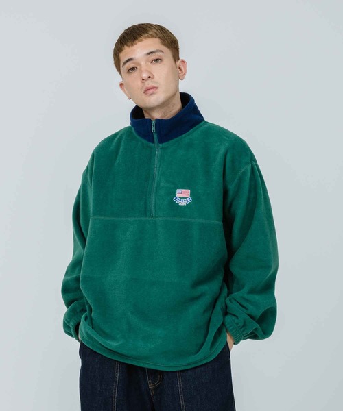 XLARGE（エクストララージ）の「HALF ZIP FLEECE PULLOVER（その他トップス・メンズ・ブラック/ベージュ/グリーン・S/M/L/XL）」の3枚目の写真