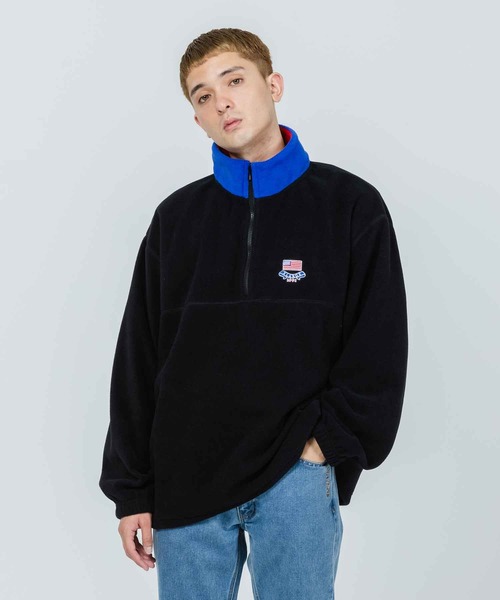 XLARGE（エクストララージ）の「HALF ZIP FLEECE PULLOVER（その他トップス・メンズ・ブラック/ベージュ/グリーン・S/M/L/XL）」の2枚目の写真