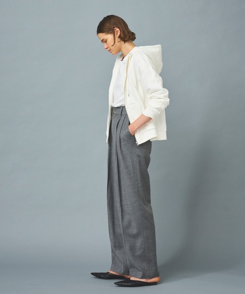 N.O.R.C（ノーク）の「スビンカシミヤ裏起毛ＺＩＰフーディー（スウェット・レディース・ブラック/オフホワイト/サーモンピンク・S/M）」の12枚目の写真