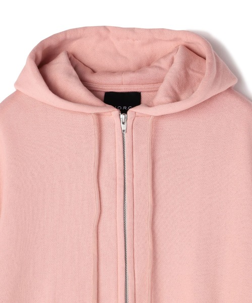 N.O.R.C（ノーク）の「スビンカシミヤ裏起毛ＺＩＰフーディー（スウェット・レディース・ブラック/オフホワイト/サーモンピンク・S/M）」の6枚目の写真