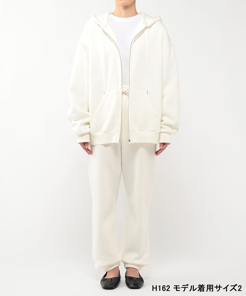 N.O.R.C（ノーク）の「スビンカシミヤ裏起毛ＺＩＰフーディー（スウェット・レディース・ブラック/オフホワイト/サーモンピンク・S/M）」の7枚目の写真