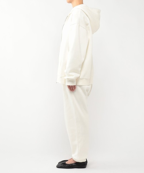 N.O.R.C（ノーク）の「スビンカシミヤ裏起毛ＺＩＰフーディー（スウェット・レディース・ブラック/オフホワイト/サーモンピンク・S/M）」の8枚目の写真