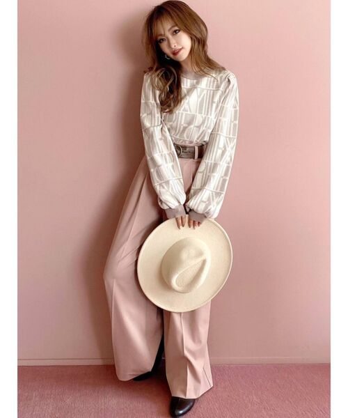 RESEXXY(リゼクシー)の「バイカラーパターンニットトップス(ニット/セーター・レディース・ブラック/ベージュ/キャメル・FREE)」の19枚目の写真