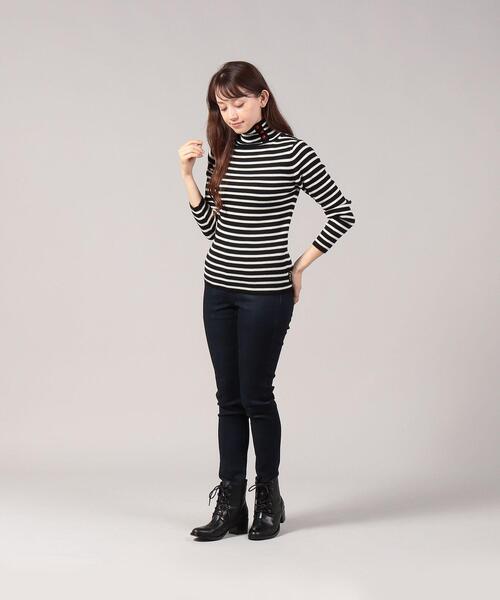 To b. by agnes b.(トゥービーバイアニエスベー)の「WO35 PULL タートルプルオーバー(ニット/セーター・レディース・ブラック・UNI)」の4枚目の写真