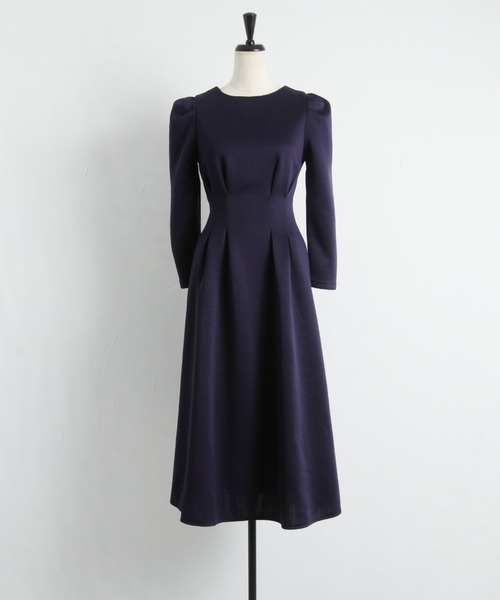 &. NOSTALGIA（アンドドットノスタルジア）の「【skinholicさんコラボ】ウエストタックフレアワンピース（ワンピース・レディース・ダークネイビー/ベージュ・FREE）」の8枚目の写真