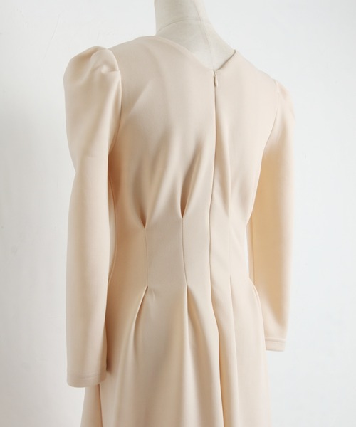 &. NOSTALGIA（アンドドットノスタルジア）の「【skinholicさんコラボ】ウエストタックフレアワンピース（ワンピース・レディース・ダークネイビー/ベージュ・FREE）」の12枚目の写真