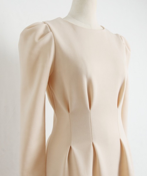 &. NOSTALGIA（アンドドットノスタルジア）の「【skinholicさんコラボ】ウエストタックフレアワンピース（ワンピース・レディース・ダークネイビー/ベージュ・FREE）」の15枚目の写真