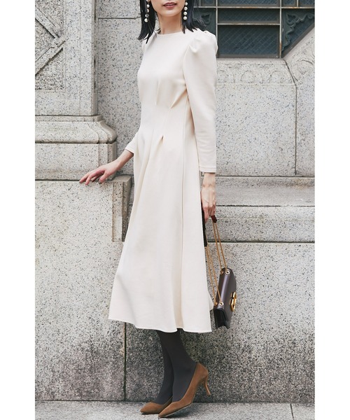 &. NOSTALGIA（アンドドットノスタルジア）の「【skinholicさんコラボ】ウエストタックフレアワンピース（ワンピース・レディース・ダークネイビー/ベージュ・FREE）」の20枚目の写真