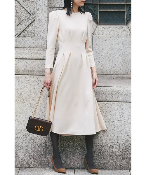 &. NOSTALGIA（アンドドットノスタルジア）の「【skinholicさんコラボ】ウエストタックフレアワンピース（ワンピース・レディース・ダークネイビー/ベージュ・FREE）」の21枚目の写真