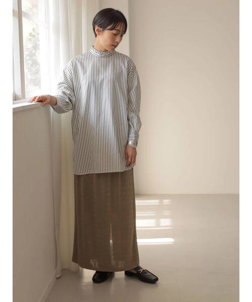 AMERICAN HOLIC（アメリカンホリック）の「シャイニーカットタイトスカート（スカート・レディース・チャコールグレー/グレイッシュベージュ・L/M）」の19枚目の写真