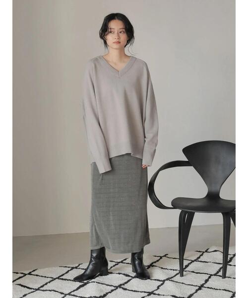 AMERICAN HOLIC（アメリカンホリック）の「シャイニーカットタイトスカート（スカート・レディース・チャコールグレー/グレイッシュベージュ・L/M）」の18枚目の写真