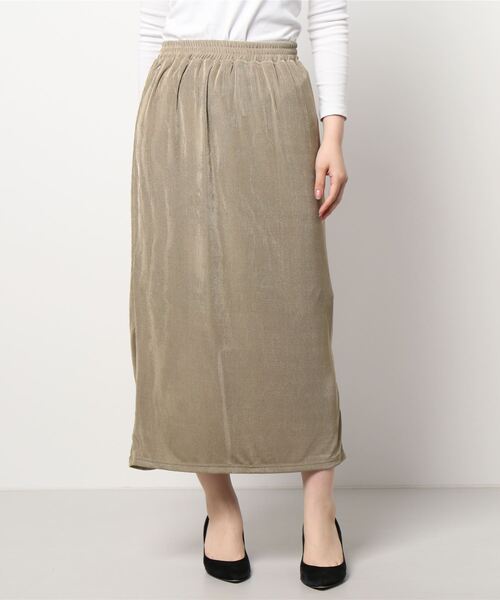 AMERICAN HOLIC（アメリカンホリック）の「シャイニーカットタイトスカート（スカート・レディース・チャコールグレー/グレイッシュベージュ・L/M）」の6枚目の写真