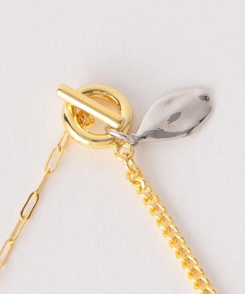 BEAUTY&YOUTH UNITED ARROWS（ビューティーアンドユースユナイテッドアローズ）の「BY ミックスチェーンネックレス -2WAY-（ネックレス・レディース・ゴールド・FREE）」の4枚目の写真