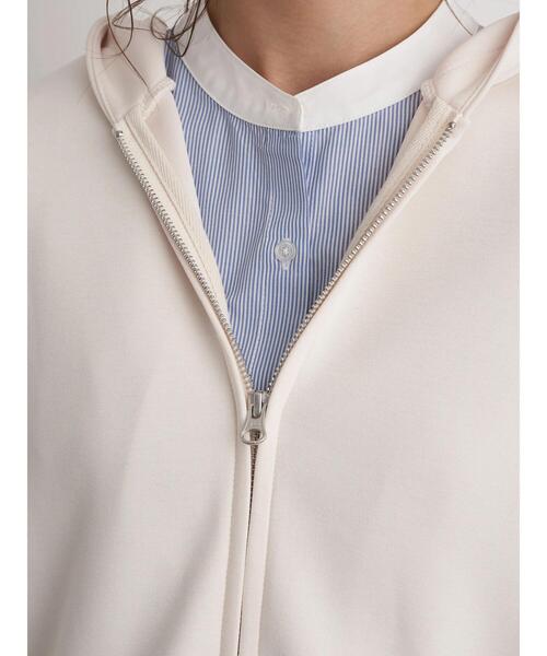 earth music&ecology（アースミュージックアンドエコロジー）の「もちぽわZIPパーカー ＊（パーカー・レディース・ベージュ/アイボリー/ミント・FREE）」の4枚目の写真