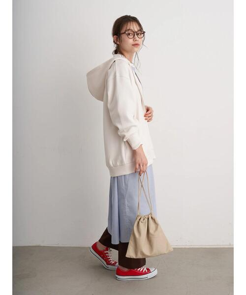 earth music&ecology（アースミュージックアンドエコロジー）の「もちぽわZIPパーカー ＊（パーカー・レディース・ベージュ/アイボリー/ミント・FREE）」の13枚目の写真