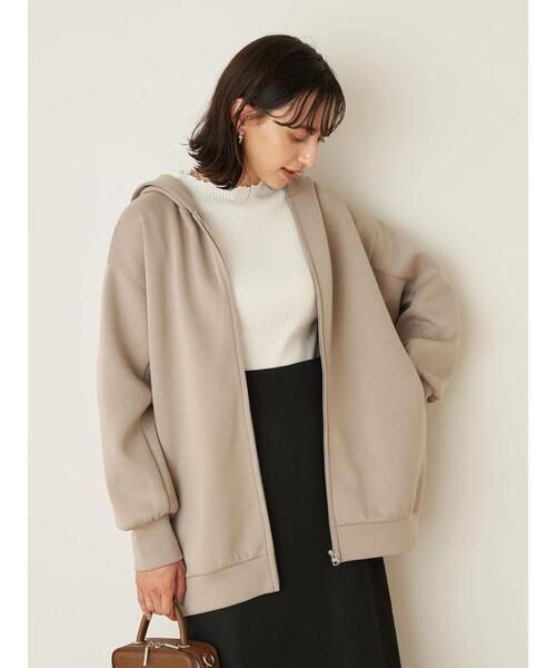 earth music&ecology（アースミュージックアンドエコロジー）の「もちぽわZIPパーカー ＊（パーカー・レディース・ベージュ/アイボリー/ミント・FREE）」の16枚目の写真