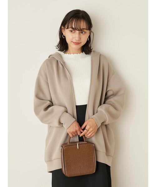 earth music&ecology（アースミュージックアンドエコロジー）の「もちぽわZIPパーカー ＊（パーカー・レディース・ベージュ/アイボリー/ミント・FREE）」の17枚目の写真