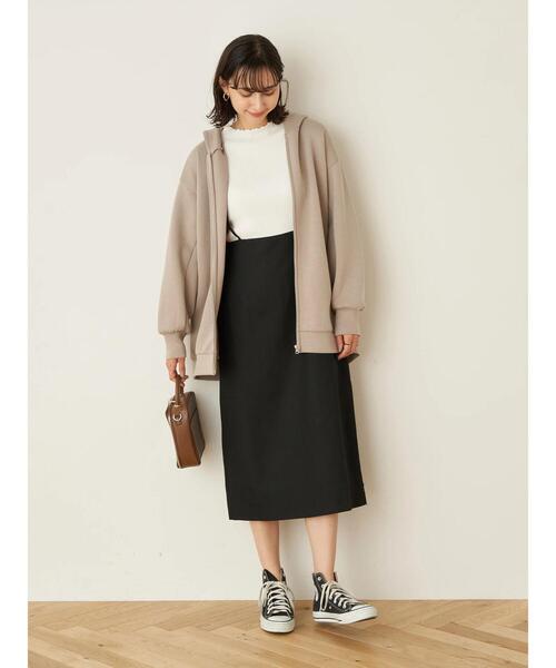 earth music&ecology（アースミュージックアンドエコロジー）の「もちぽわZIPパーカー ＊（パーカー・レディース・ベージュ/アイボリー/ミント・FREE）」の21枚目の写真