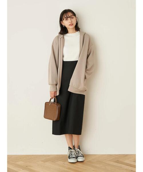 earth music&ecology（アースミュージックアンドエコロジー）の「もちぽわZIPパーカー ＊（パーカー・レディース・ベージュ/アイボリー/ミント・FREE）」の22枚目の写真