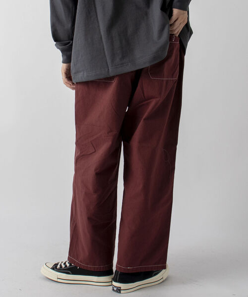 GLOSTER（グロスター）の「【GLOSTER/グロスター】コントラストステッチ コックパンツ イージーパンツ（その他パンツ・メンズ・ブラック/ワイン/キナリ・MEDIUM/LARGE）」の3枚目の写真