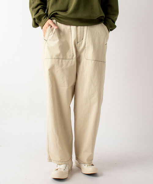 GLOSTER（グロスター）の「【GLOSTER/グロスター】コントラストステッチ コックパンツ イージーパンツ（その他パンツ・メンズ・ブラック/ワイン/キナリ・MEDIUM/LARGE）」の5枚目の写真