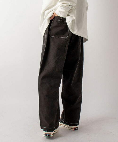 GLOSTER（グロスター）の「【GLOSTER/グロスター】コントラストステッチ コックパンツ イージーパンツ（その他パンツ・メンズ・ブラック/ワイン/キナリ・MEDIUM/LARGE）」の22枚目の写真