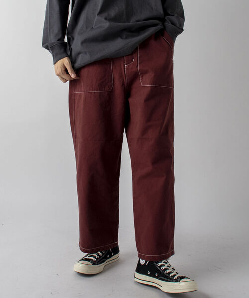 GLOSTER（グロスター）の「【GLOSTER/グロスター】コントラストステッチ コックパンツ イージーパンツ（その他パンツ・メンズ・ブラック/ワイン/キナリ・MEDIUM/LARGE）」の21枚目の写真