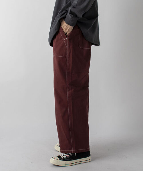 GLOSTER（グロスター）の「【GLOSTER/グロスター】コントラストステッチ コックパンツ イージーパンツ（その他パンツ・メンズ・ブラック/ワイン/キナリ・MEDIUM/LARGE）」の20枚目の写真