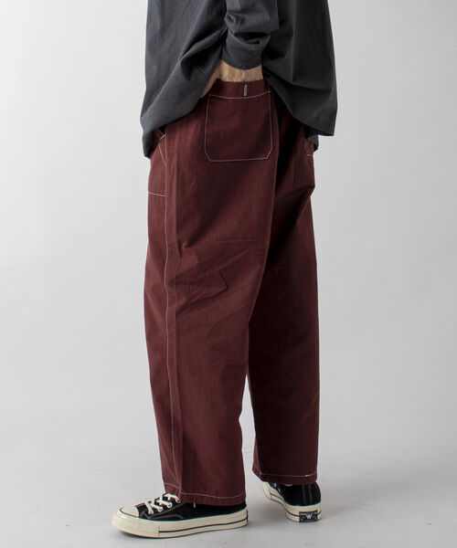 GLOSTER（グロスター）の「【GLOSTER/グロスター】コントラストステッチ コックパンツ イージーパンツ（その他パンツ・メンズ・ブラック/ワイン/キナリ・MEDIUM/LARGE）」の18枚目の写真