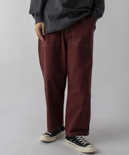 GLOSTER（グロスター）の「【GLOSTER/グロスター】コントラストステッチ コックパンツ イージーパンツ（その他パンツ・メンズ・ブラック/ワイン/キナリ・MEDIUM/LARGE）」の17枚目の写真