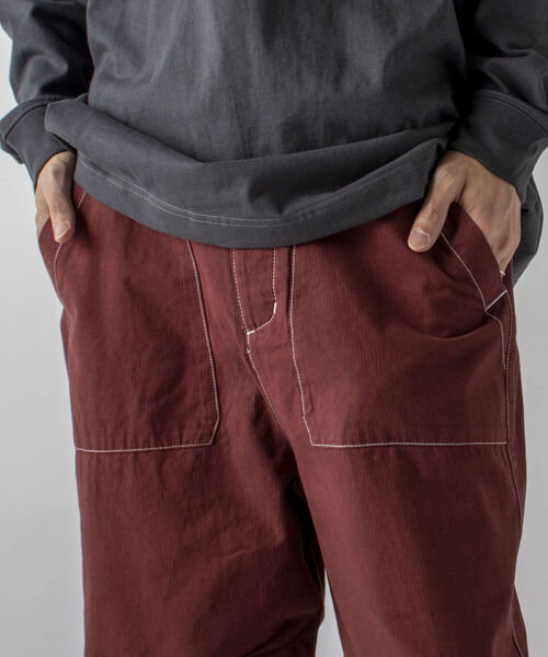 GLOSTER（グロスター）の「【GLOSTER/グロスター】コントラストステッチ コックパンツ イージーパンツ（その他パンツ・メンズ・ブラック/ワイン/キナリ・MEDIUM/LARGE）」の13枚目の写真