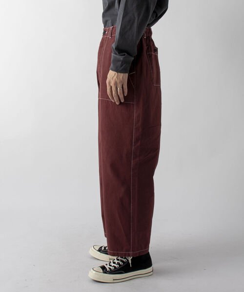 GLOSTER（グロスター）の「【GLOSTER/グロスター】コントラストステッチ コックパンツ イージーパンツ（その他パンツ・メンズ・ブラック/ワイン/キナリ・MEDIUM/LARGE）」の9枚目の写真