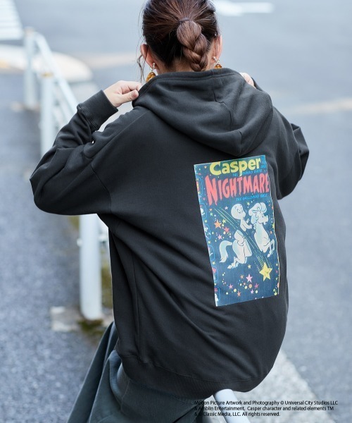 cepo(セポ)の「【CASPER】キャスパー×cepoコラボ バックプリントフーディー(パーカー・レディース・ベージュ/サックスブルー/チャコール・M)」の2枚目の写真