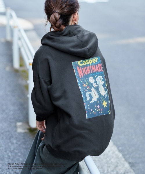 cepo(セポ)の「【CASPER】キャスパー×cepoコラボ バックプリントフーディー(パーカー・レディース・ベージュ/サックスブルー/チャコール・M)」の10枚目の写真