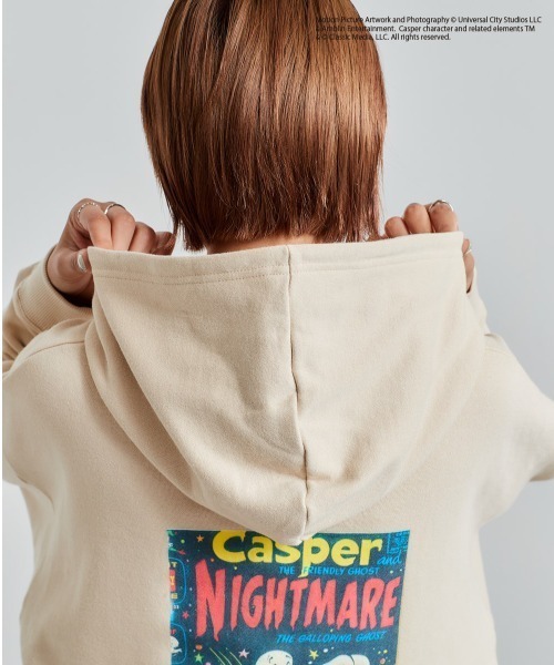 cepo(セポ)の「【CASPER】キャスパー×cepoコラボ バックプリントフーディー(パーカー・レディース・ベージュ/サックスブルー/チャコール・M)」の5枚目の写真