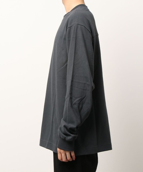 WHITELAND（ホワイトランド）の「WHITELAND/ホワイトランド/タグロングスリーブTシャツ（Tシャツ/カットソー・メンズ・ベージュ/チャコール・FREE）」の5枚目の写真