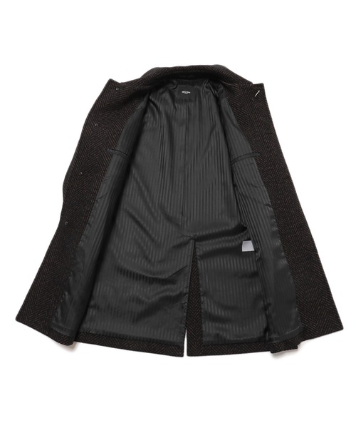 MEN'S BIGI(メンズビギ)の「ヘリンボーンツィード調圧縮ジャージコート fabric made in japan(ステンカラーコート・メンズ・ホワイト×ブラック/ブラウン系その他/ブルー系その他・01/02/03/04)」の20枚目の写真