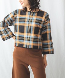 NARACAMICIE | BIGチェックニットプルオーバー(ニット/セーター)